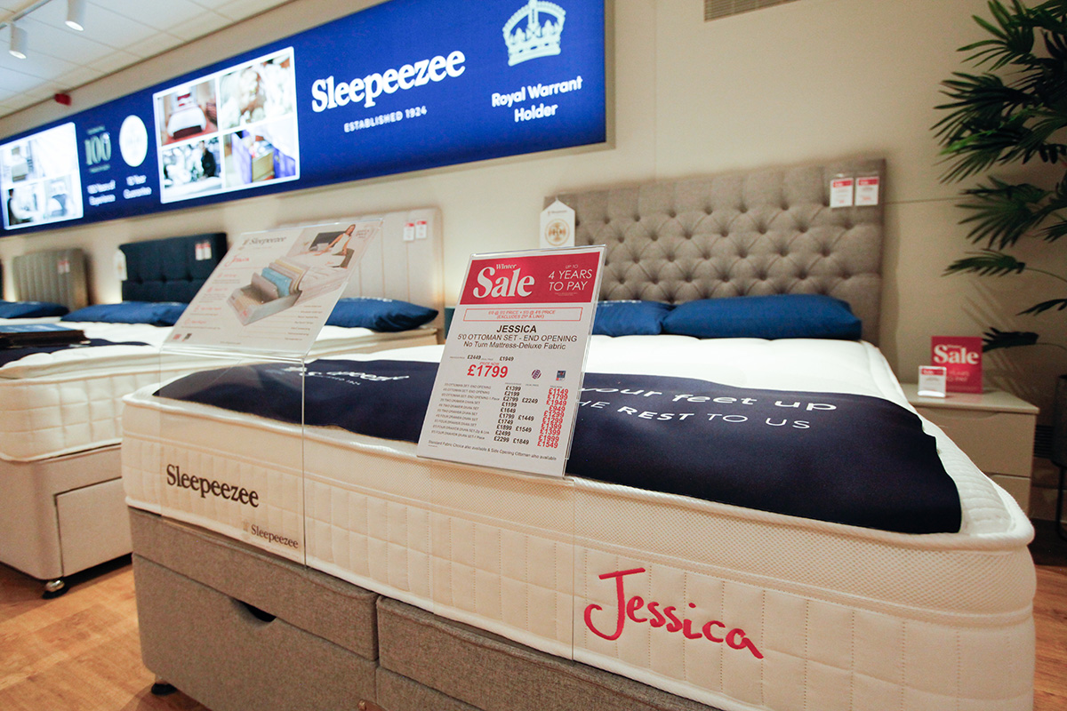 Fairway menu ticket on bed
